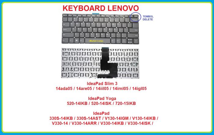 Gambar Keyboard Lenovo S340-14IWL S340-14IML S340-14API S340-14IIL Delete - Tanpa Lampu dari Market Computer_NEW undefined Tokopedia