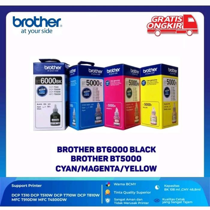 Jual Tinta Brother BT6000 Black+ BT5000 C,Y,M,( 1 SET isi 4 warna