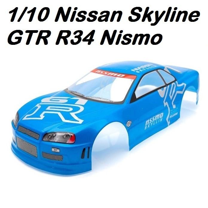 Gambar Body Shell Nissan Skyline GTR R34 Nismo 1/10 Rc Drift Rally hsp tamiya - Blue dari RCLampung undefined Tokopedia