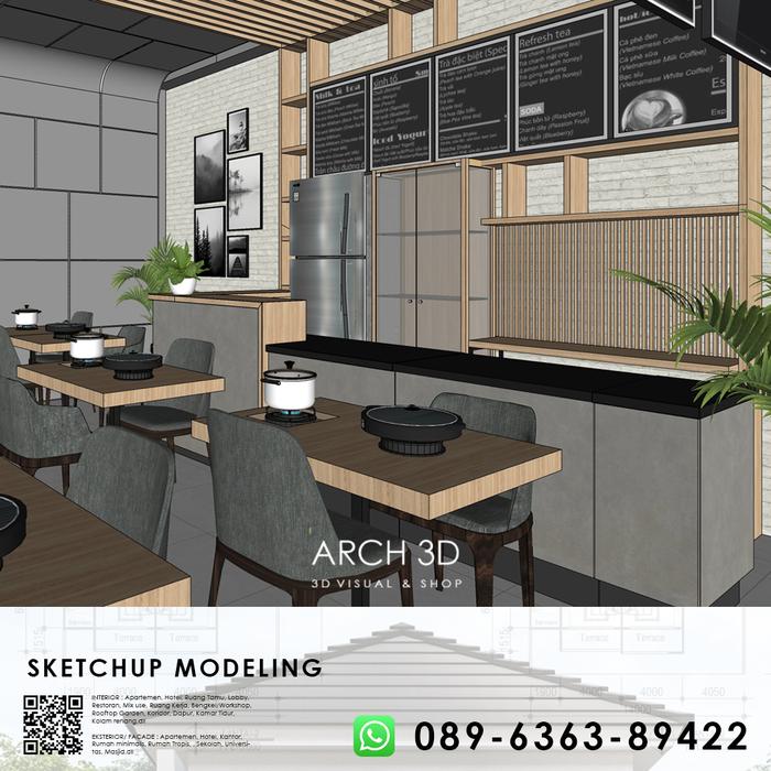 Jual Modeling 3D Sketchup interior untuk luasan 1-100 m2 - Jakarta ...