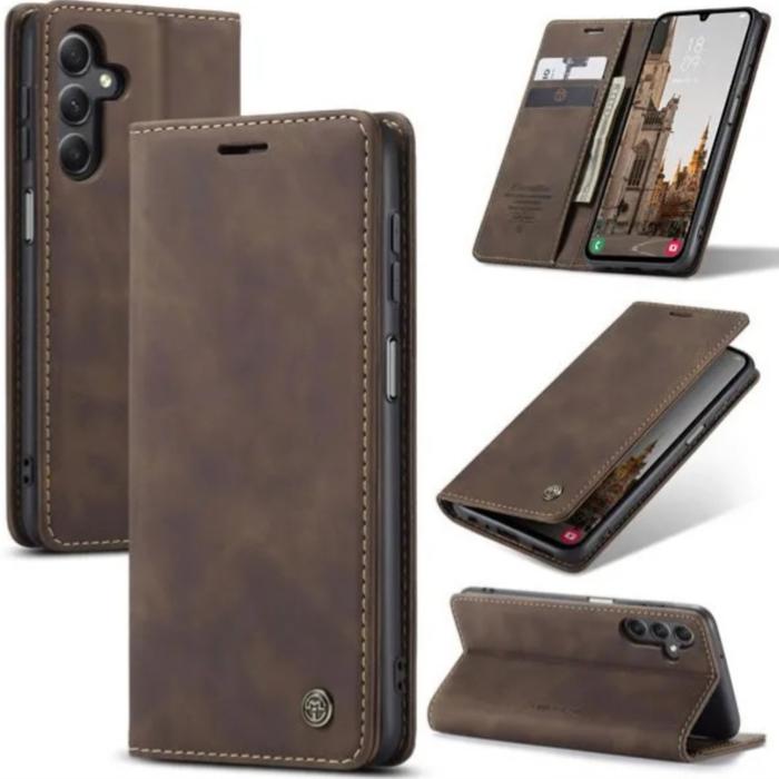 Gambar SAMSUNG Galaxy A24 Flip Wallet Leather Case Cover Dompet Caseme Kulit - coklat tua dari casingme888 undefined Tokopedia