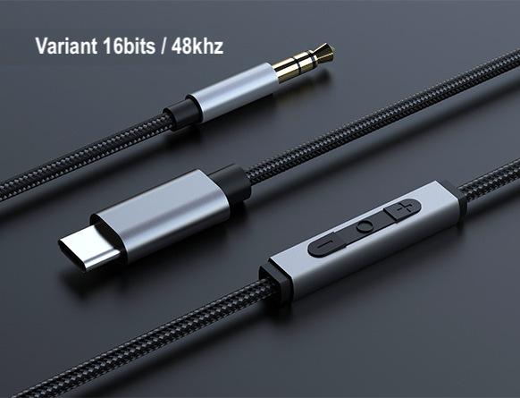 Gambar HiFi 32bit DAC Hi-Res Type C to 3.5mm Headphone Car Aux Audio Cable - 16bits with mic dari MAXI BSG OFFICIAL undefined Tokopedia
