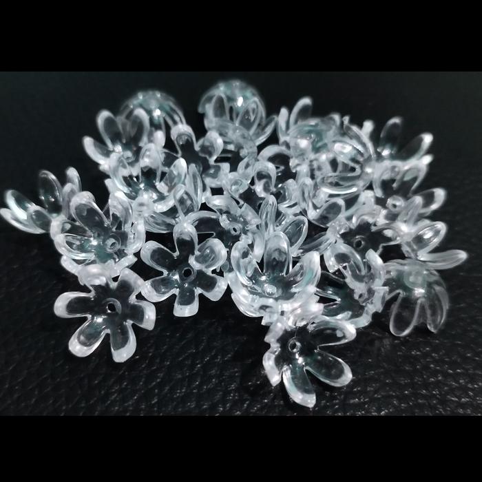 Gambar Aneka Manik Kelopak Cangkang 18 mm Per 25 gram - Bening dari Gama Craft & Accessories undefined Tokopedia