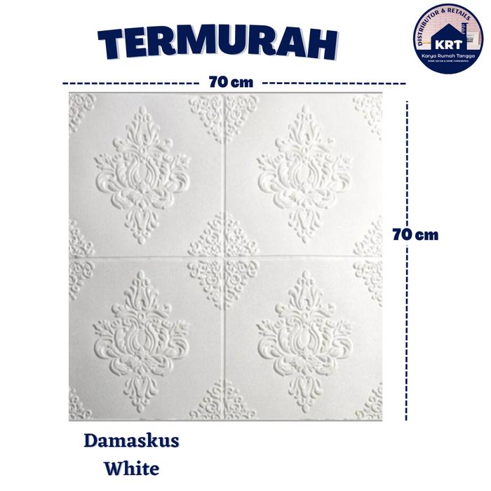 Gambar KAYU POLOS | Wallpaper Foam 3D Motif Kayu Polos Murah - DAMASKUS PUTIH dari Karya Rumah Tangga undefined Tokopedia