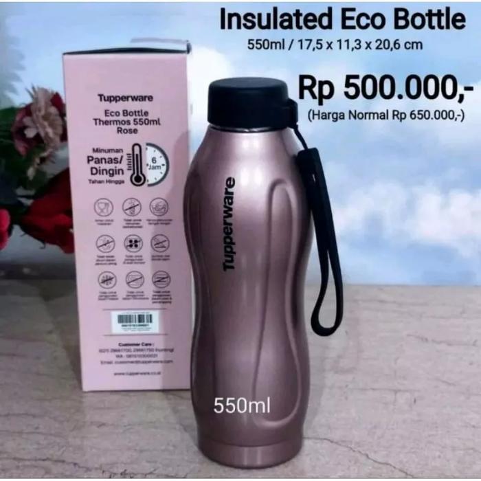 Gambar Tupperware eco bottle stainless steel 875ml botol minum - rose dari Aleatuppy undefined Tokopedia