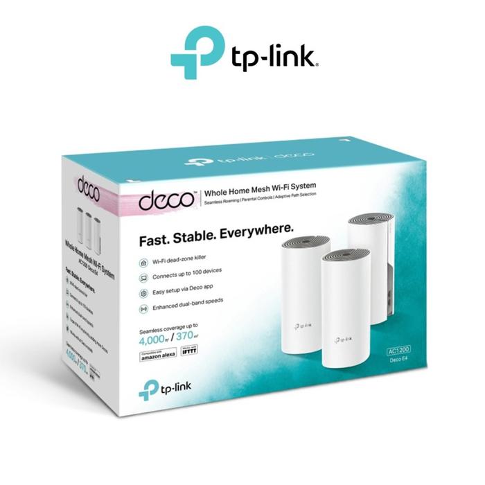 Gambar TP LINK DECO E4 AC1200 WHOLE HOME MESH WI-FI SYSTEM 1 / 2 / 3 PACK - 3 PACK dari BintangRayaKomputer undefined Tokopedia