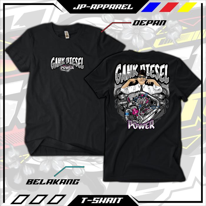 Gambar Kaos Gank Diesel Power - Baju Disel Power T-Shirt Cotton Combed 30S - Hitam, S dari jpstriping undefined Tokopedia