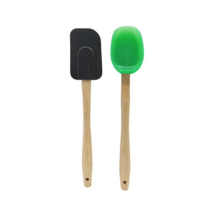 Gambar Silicone Set 2 Scrapper & Scoop - Cooks Habit - GREY GREEN dari Cookshabit undefined Tokopedia