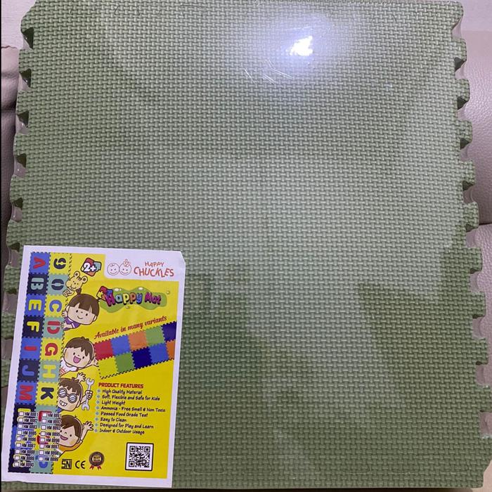 Gambar Puzzle Mat Matras Alas Bermain Anak 30x30 tebal 1 cm Eva ber-LIST - hijau sage dari matrasshop undefined Tokopedia
