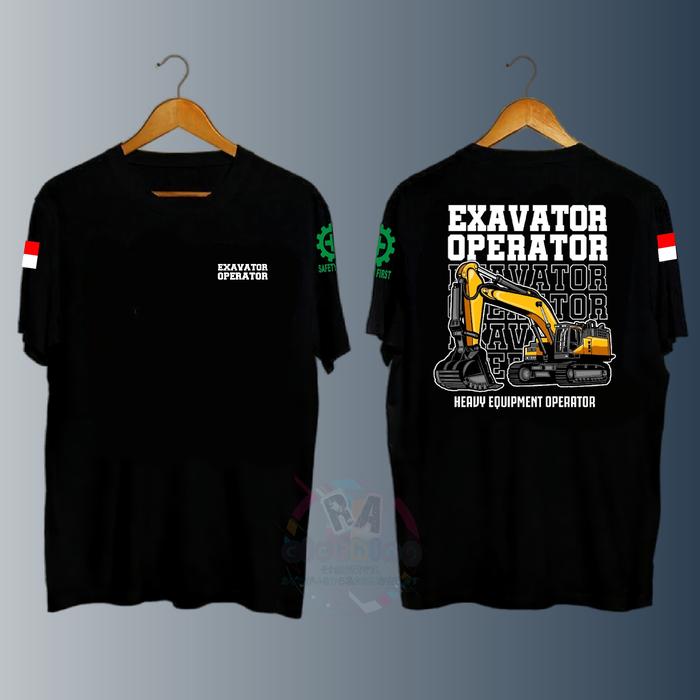 Gambar KAOS EXAVATOR OPERATOR INDONESIA BAJU OPERATOR ALAT BERAT SOFT COTTON - Hitam, XXL dari RAC Tokopedia undefined Tokopedia