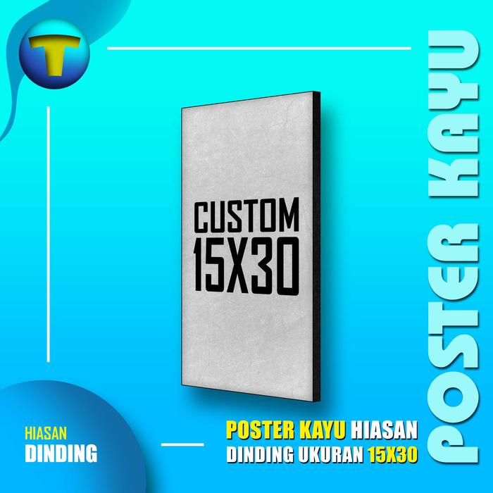 Gambar Custom poster kayu cetak foto pictbox hiasan dinding wall decor frame - 15X30, LOW bingkai dari tokodin.id undefined Tokopedia