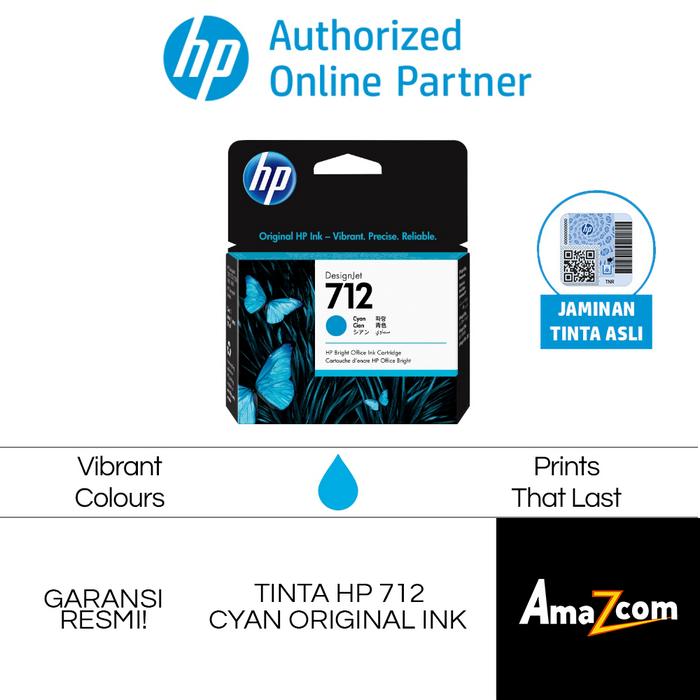Gambar Tinta HP Plotter DesignJet 712B | 712 29ml Colour Printer T250,T650 - Cyan dari Amazcom undefined Tokopedia