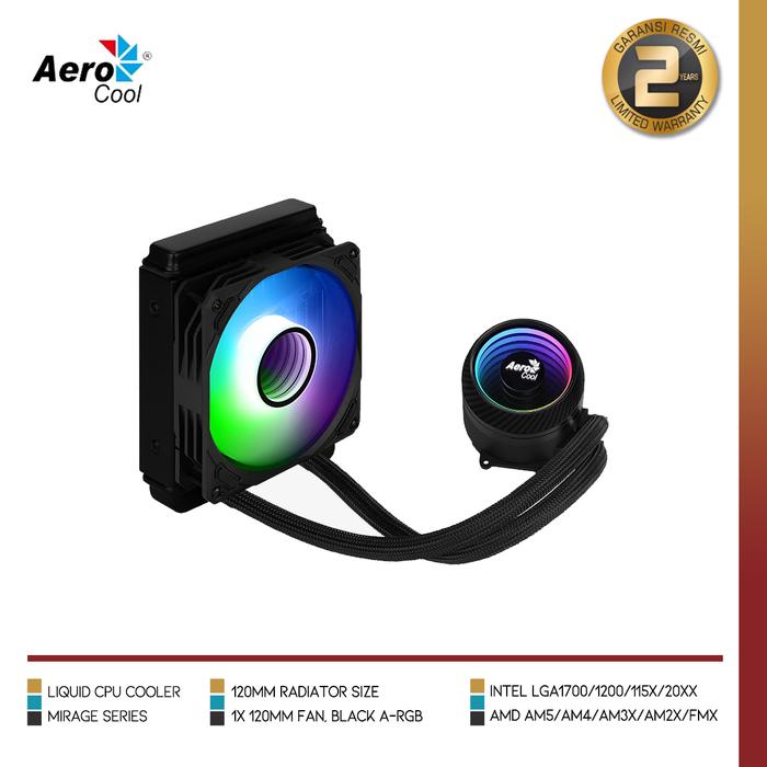 Gambar AEROCOOL MIRAGE L120 | 120MM ARGB LIQUID COOLER - Black dari Nano Komputer undefined Tokopedia