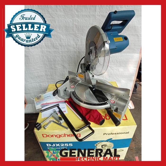 Gambar Mesin potong alumunium Miter saw DJX255 DONGCHENG DJX 255 Mitre saw dari GENERALTECHNICMART undefined Tokopedia