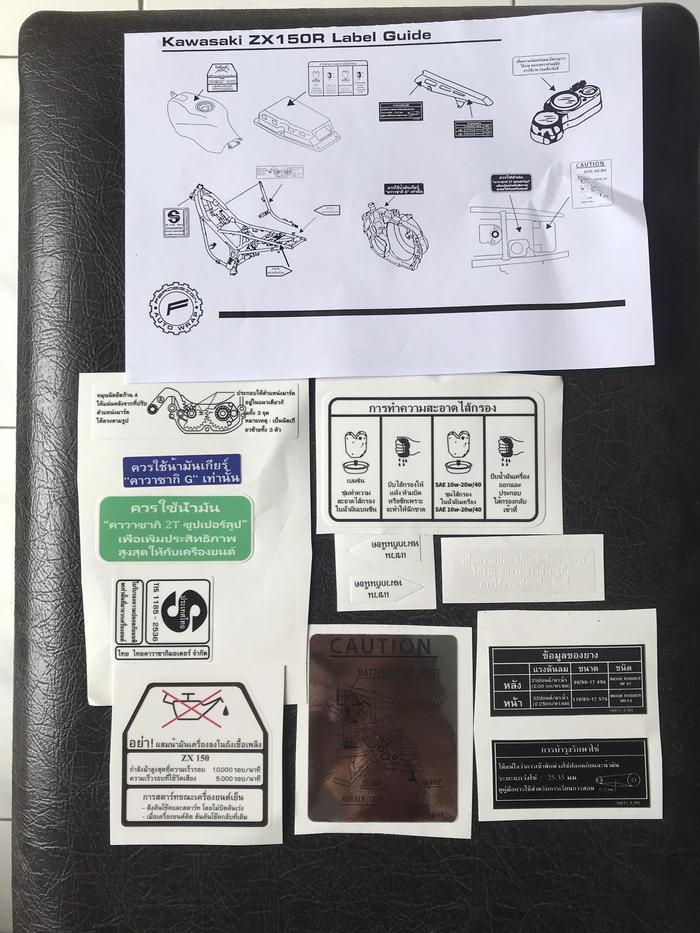 Gambar Sticker Label OEM Kawasaki ZX150R / RR Old - Tangki Hitam dari Ferdesign Sticker Works undefined Tokopedia