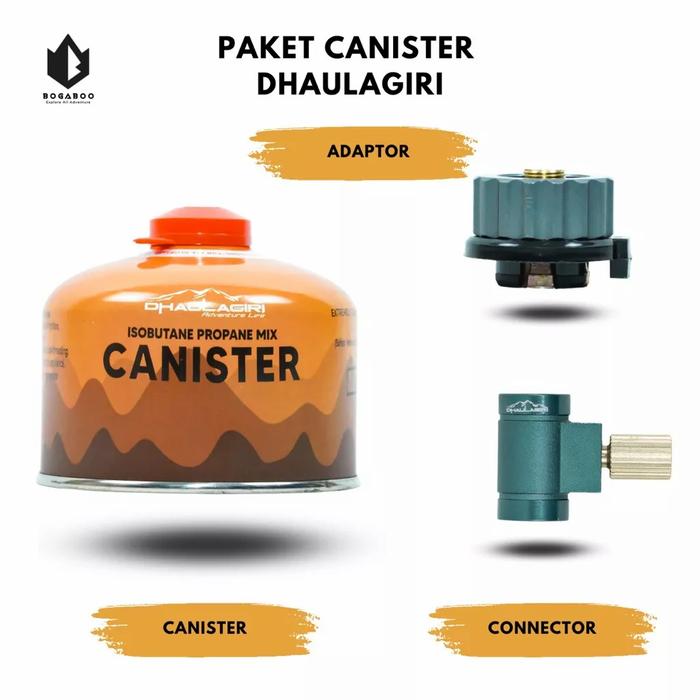 Gambar paket canister refill adaptor konektor Dhaulagiri full set camping dari KRISKA LEO SHOP undefined Tokopedia