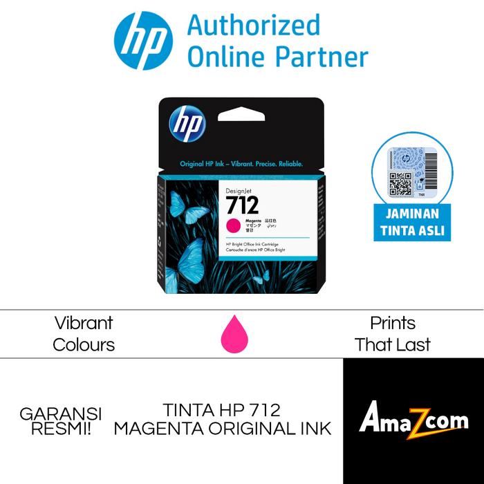 Gambar Tinta HP Plotter DesignJet 712B | 712 29ml Colour Printer T250,T650 - Magenta dari Amazcom undefined Tokopedia