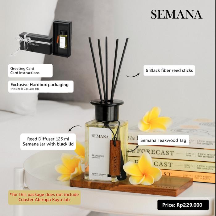 Gambar Reed Diffuser Frangipani 125 ml - Semana (Pengharum Ruangan) - Produk 1 dari Semana Home undefined Tokopedia