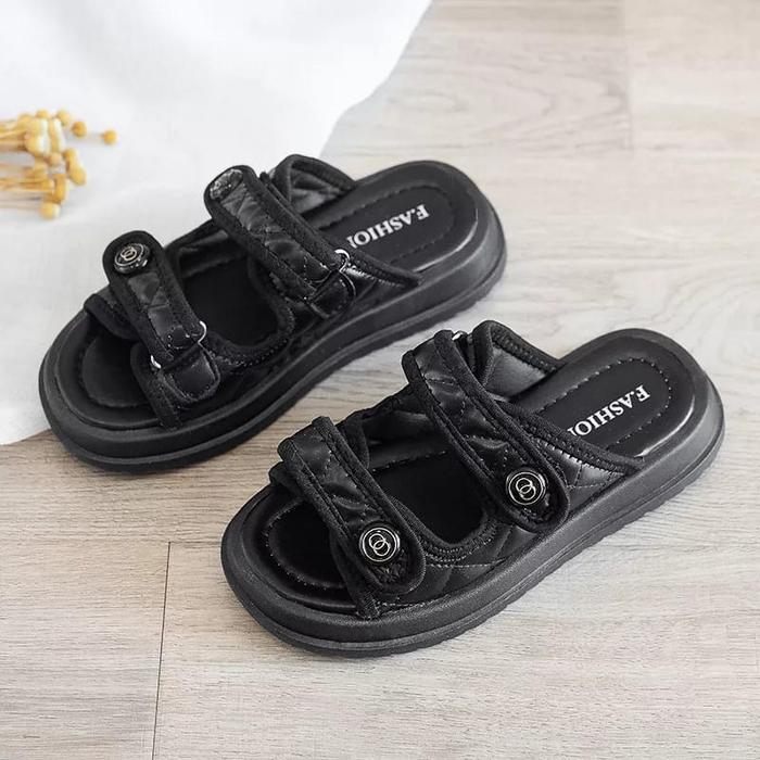 Gambar Sandal Anak Perempuan Strap Import Korea Dionee Size 26-37 4-9Tahun - BLACK, 26-27-28 dari AUTHENTIC Official Shop undefined Tokopedia