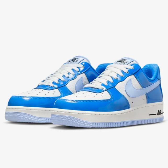 NIKE AIR FORCE LOW WMNS PATENT LEATHER WHITE BLUE FJ4801-400 di Hyppening  Sports Tokopedia