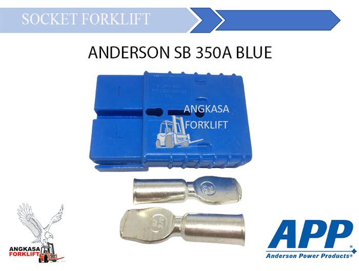 Promo Socket Anderson SB350A 600V BLUE for Forklift Electric - Kota ...