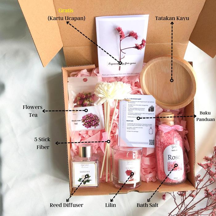 Gambar HAMPERS AROMATERAPI/LILIN/GIFT BOX AROMATHERAPY/REED DIFFUSER/KADO - Paket C dari Tyyychee undefined Tokopedia