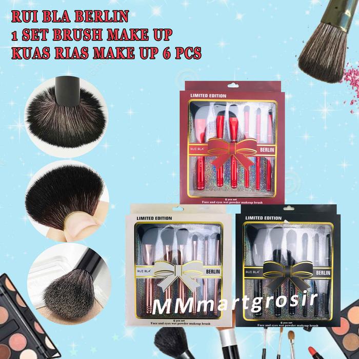 Gambar Rui Bla Berlin / Brush Make Up / Kuas Rias Make Up / 1 Set Isi 6pcs dari mmmartgrosir undefined Tokopedia