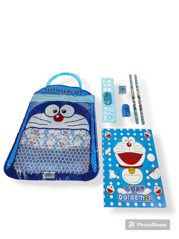 Gambar Paket Alat Tulis Study Set 7 In 1 Karakter Kartun Model Tas Tenteng - DORAEMON dari RAJA ATK_NEW undefined Tokopedia