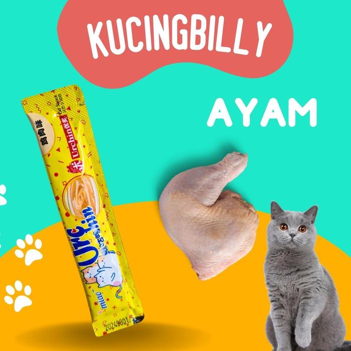 Gambar Urchin snack kucing creamy cat snack 15gr - Urc Kuning dari Kucingbilly undefined Tokopedia