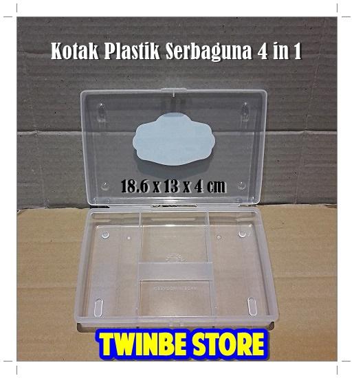 Gambar Kotak Plastik Storage Box Multifungsi 20 Sekat Aksesoris Perkakas Baut - Tanpa Sekat dari Twin Be Store undefined 5 Tokopedia