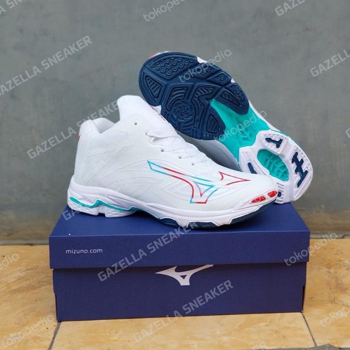 V1ga200046 Jual Sepatu Voly Mizuno Wlz Putih List Biru, 39 Tangerang