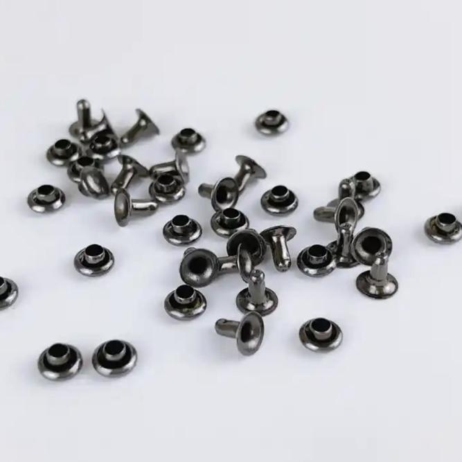 Gambar Paku Rivet Mini Centang Tas Dompet 3mm x 4mm Kalung Aksesoris - Black Nikel dari Kirei Liana Craft undefined Tokopedia