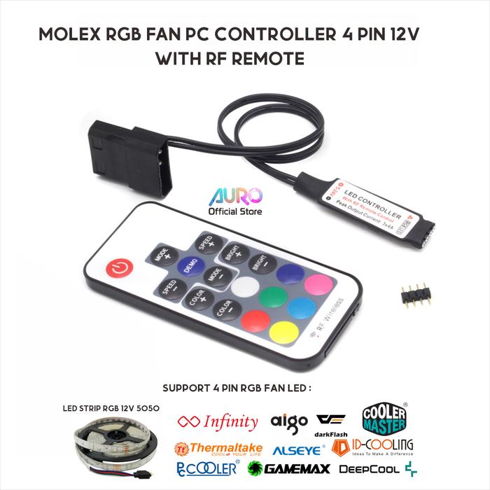 Gambar Controller RGB PC Fan LED 4 Pin 12V Wireless With Remote RF SATA Molex - Molex, 1 Port dari Sys Zaph Smart Home undefined Tokopedia
