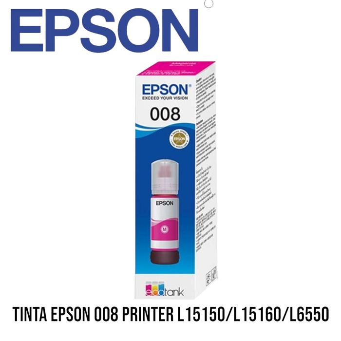 Gambar TINTA EPSON 008 BLACK + COLOUR PRINTER L15150/L15160/L6580 ORIGINAL - Merah dari Trendy laser undefined Tokopedia