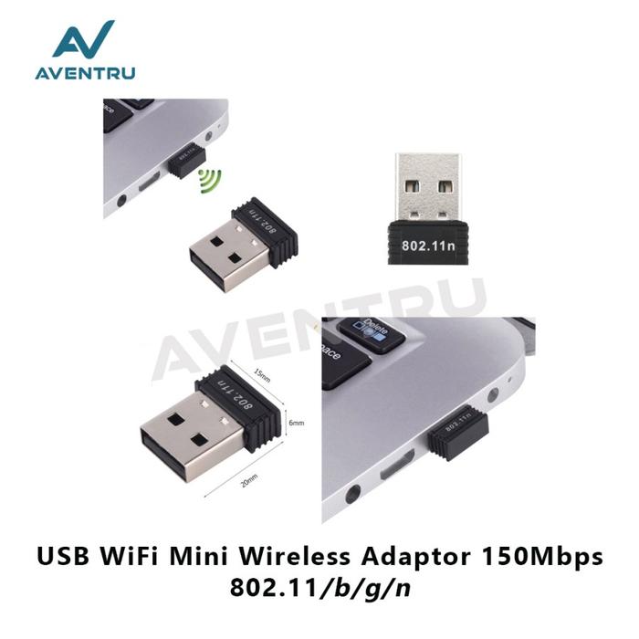 Gambar USB WiFi Dongle Wireless Adaptor Adapter Receiver Wifi USB 300mbps - 150mbps dari Aventru undefined Tokopedia