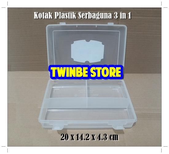 Gambar Kotak Plastik Storage Box Multifungsi 20 Sekat Aksesoris Perkakas Baut - Tanpa Sekat dari Twin Be Store undefined 3 Tokopedia