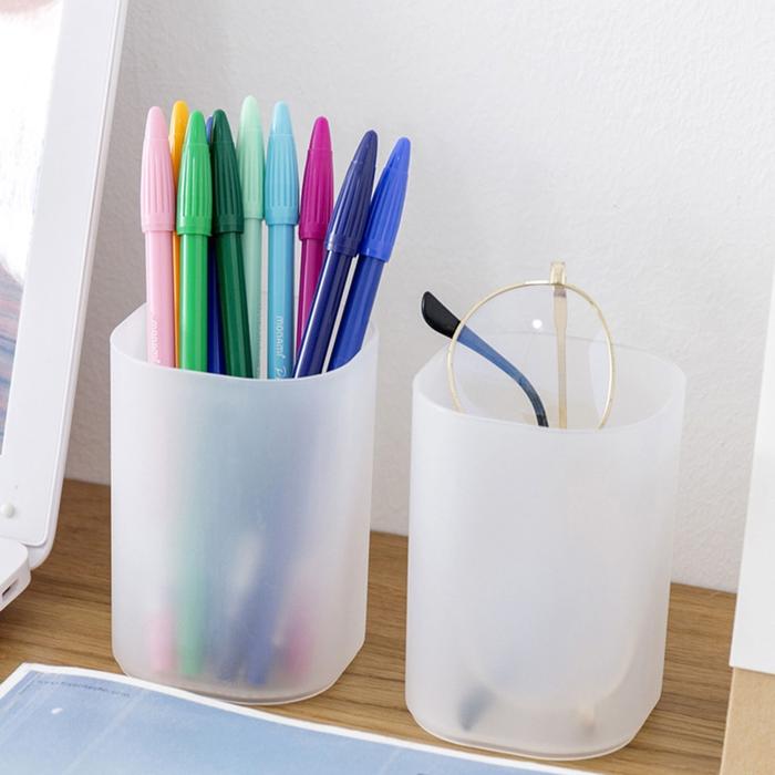 Gambar MOVIO Pen Holder - Tempat Alat Tulis Kantor / Rak Sekat Pulpen Pensil - Round - White dari movios.id undefined Tokopedia