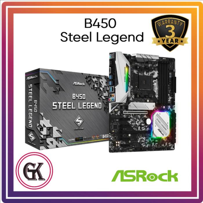 【Ryzen5 3600+マザー】ASRock B450 SteelLegend ASRock B450 STEEL LEGEND Desktop Motherboard - 1x Socket AM4 - AMD