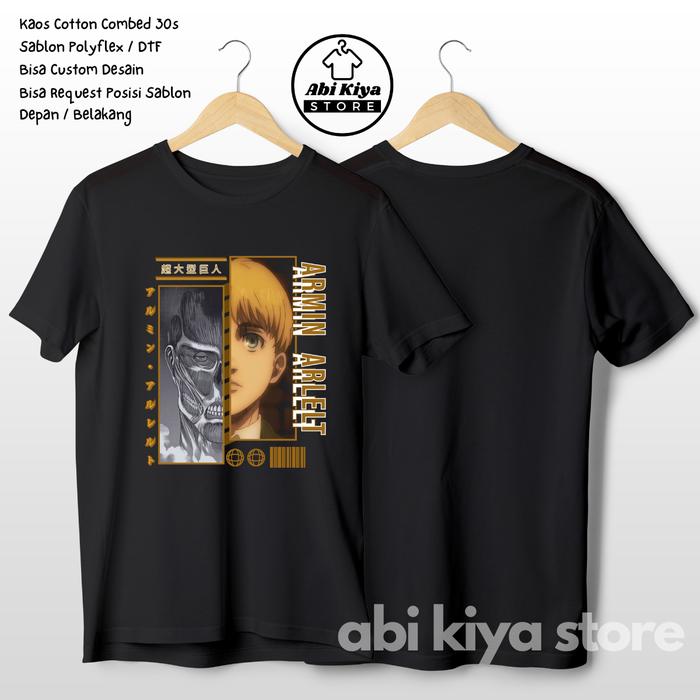 Jual Kaos Anime Attack On Titan Armin Arlert Distro Pria Shingeki