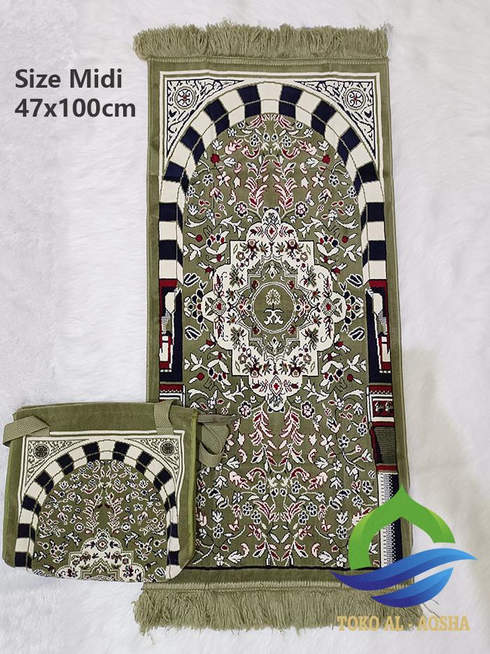 Gambar Sajadah Raudhah Motif Riyadh As-Salihin/Hijau - Madinah dari Toko Al Aqso undefined 5 Tokopedia
