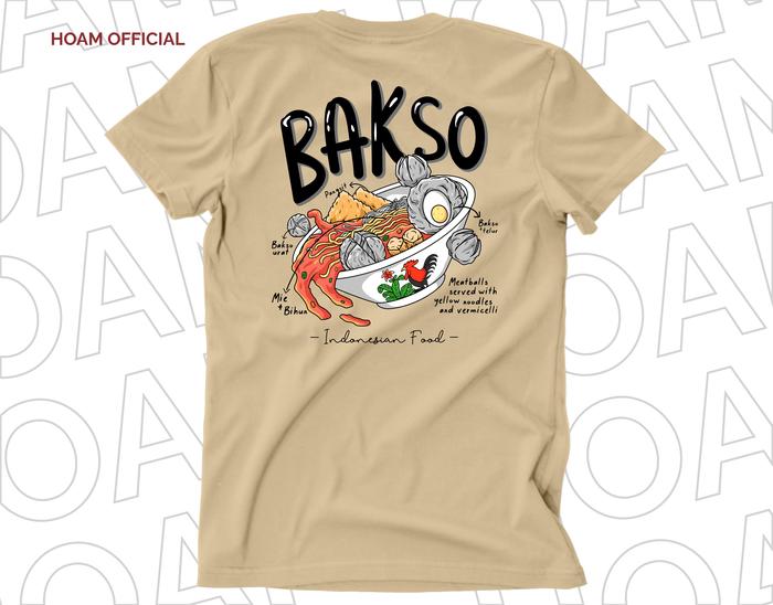 Gambar Kaos Hoam - Indonesian Food - Bakso - Cream, M dari Hoam.Clothing undefined Tokopedia