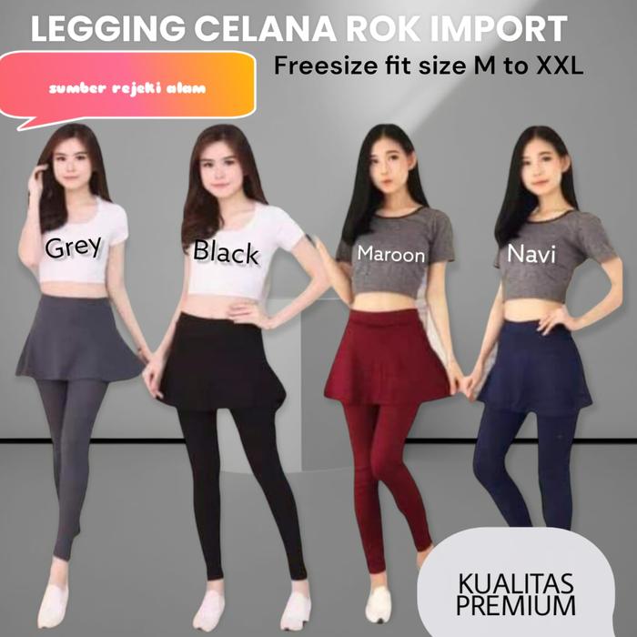 Gambar ROK LEGGING PANJANG IMPORT PREMIUM SPORT OLAHRAGA SENAM ZUMBA YOGA - Grey dari Sumber Rejeki Alam New undefined Tokopedia