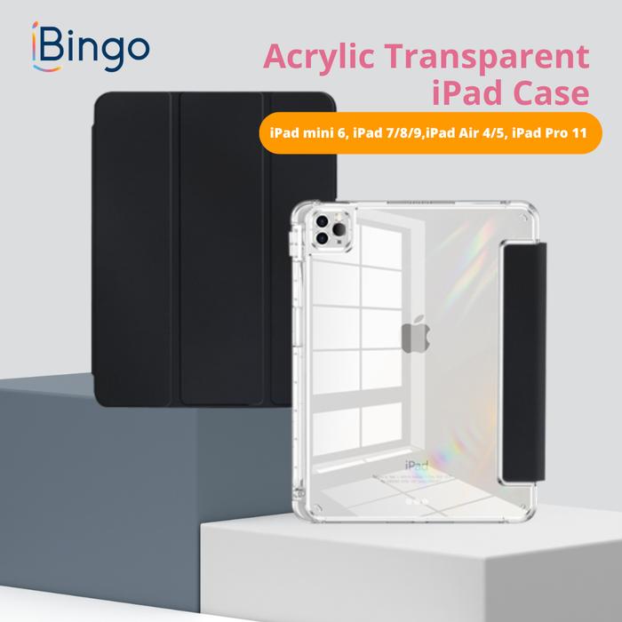 Gambar iBingo Acrylic Clear Shield Case iPad 7 8 9 Mini 6 Air 4 Air 5 Pro 11 - Hitam, iPad mini 6 dari iBingo Tech undefined Tokopedia