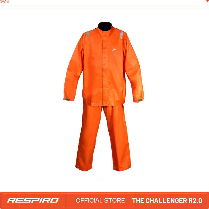 Gambar RESPIRO THE CHALLENGER R2.0 || Jas Hujan || Rain Suit Waterproof - Orange, M dari Respiro Indonesia undefined Tokopedia