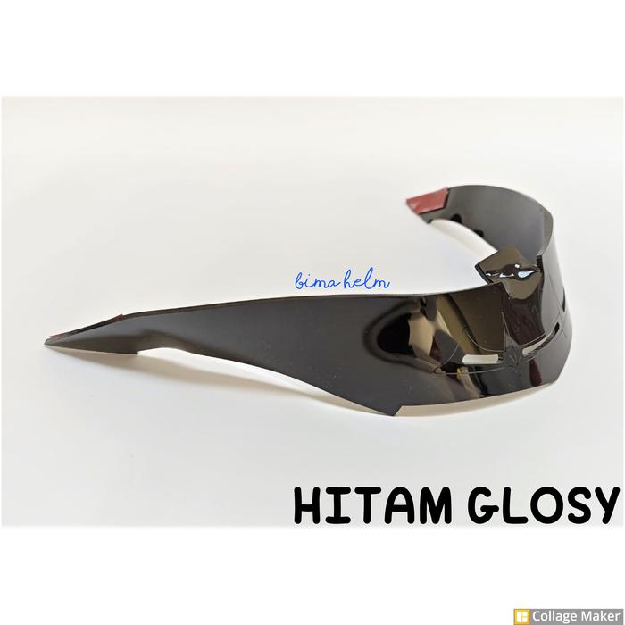 Gambar SPOILER HELM NHK R1MAX ALL VARIANT | SPOILER HELM NHK R1 MAX - Hitam Glosy dari bima helm undefined Tokopedia