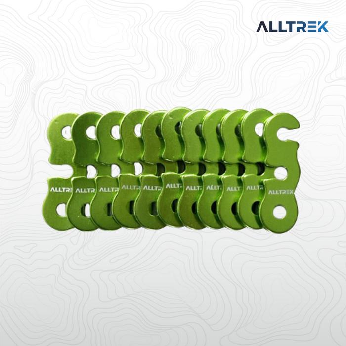Gambar ALLTREK Buckle Tali Tenda Three Eye Pengerat Wind Rope Flysheet - Neon Green dari ALLTREK OUTDOOR GEAR undefined Tokopedia