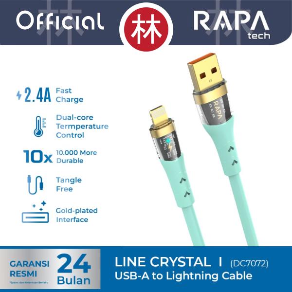 Gambar RAPAtech DC7072 - LINE CRYSTAL I - USB-A to Lightning Data Cable 2.4A - Tosca dari RAPAtech Jakarta Kota Administrasi Jakarta Barat Tokopedia
