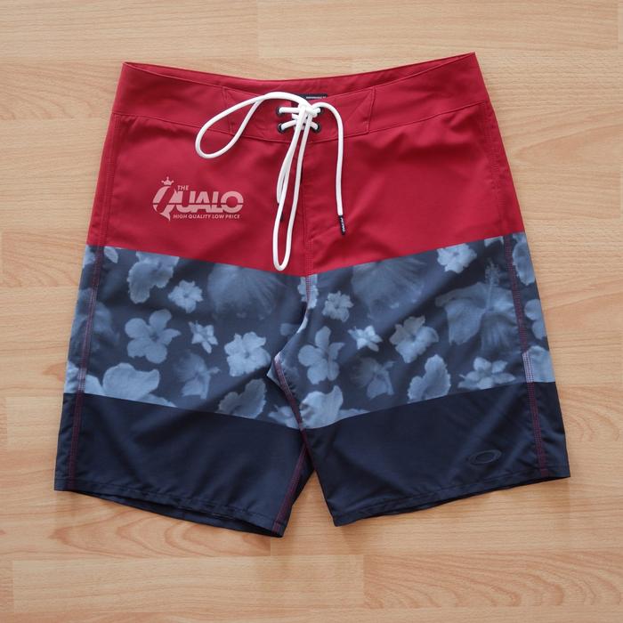 Gambar Celana Pantai O Men Surfing Printed Color Block Boardshort ORIGINAL - Black Maroon, 30 dari Thequalo Sportwear undefined Tokopedia