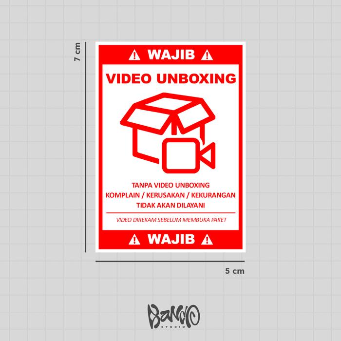 Gambar Sticker Video Unboxing Stiker Paket Packaging - UBX 01 dari BANDO Studio undefined Tokopedia