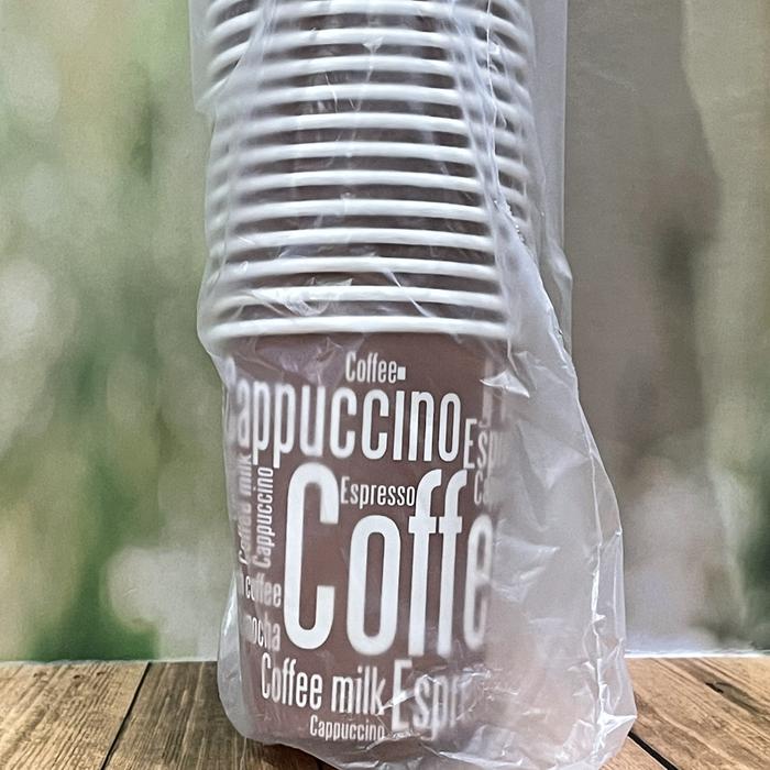 Jual 50pcs paper cup 8o/gelas kopi/gelas kertas/gelas karton/gelas 1x ...